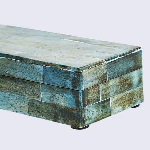 Image of Handicrafts Home Verdigris Collection, Storage Organizer Decorative Box Multipurpose Gift - Verdigris 10x2.5x1.5 inch