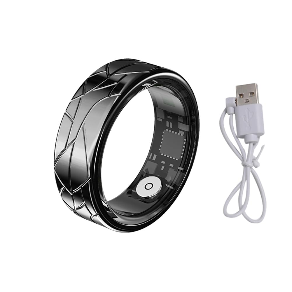 Pierścień fitness Tracker z etui ładującym, funkcją pomiaru tętna, snu i gestów posiada inteligentny pierścień
