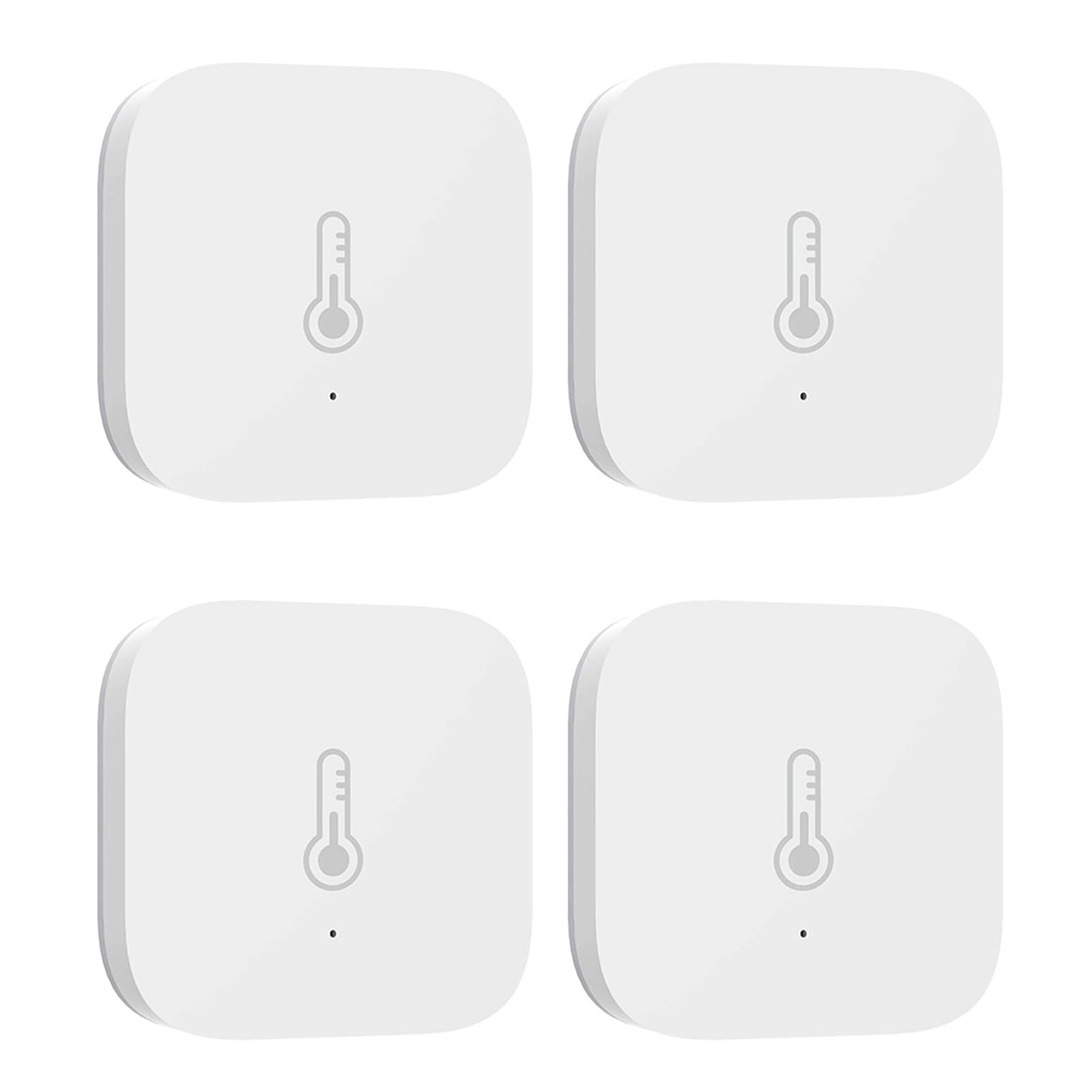 Sensor de Temperatura y Humedad Monitoreo Preciso en Tiempo Real para Automatización del Hogar y Control Remoto, Juego de 4 para Dormitorio Armario (4)
