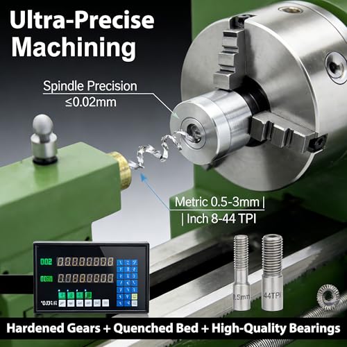 EQCOTWEA 8x30 in Double-Chuck Lathe