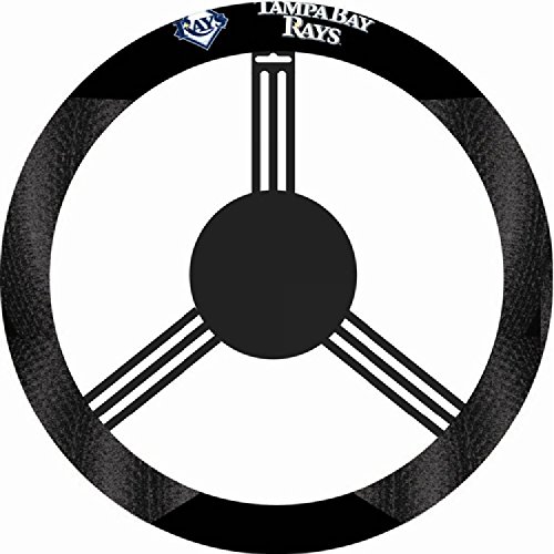 MLB Tampa Bay Rays Poly-Suede Steering Wheel Cover