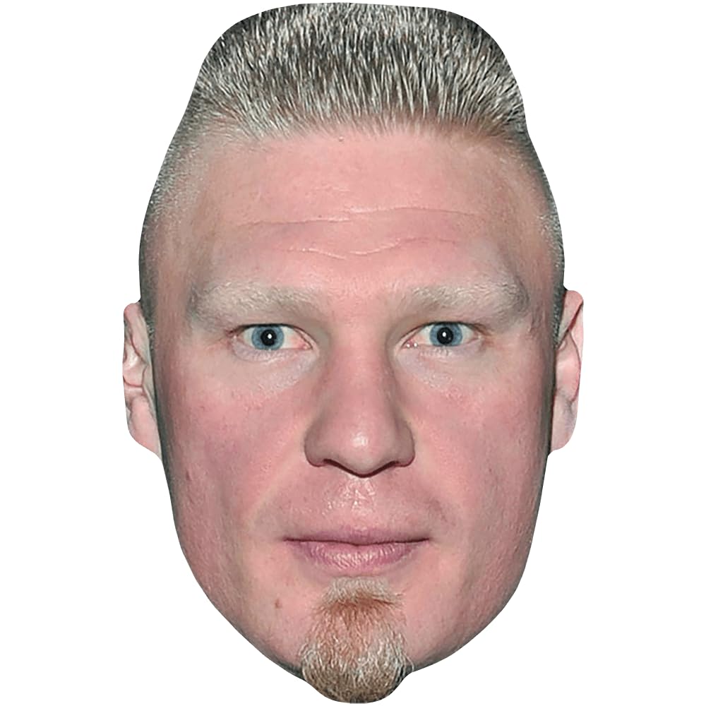 Celebrity Cutouts Lifelike Brock Lesnar (Blonde Hair) Celebrity Mask, Flat Card Face, Fancy Dress Mask