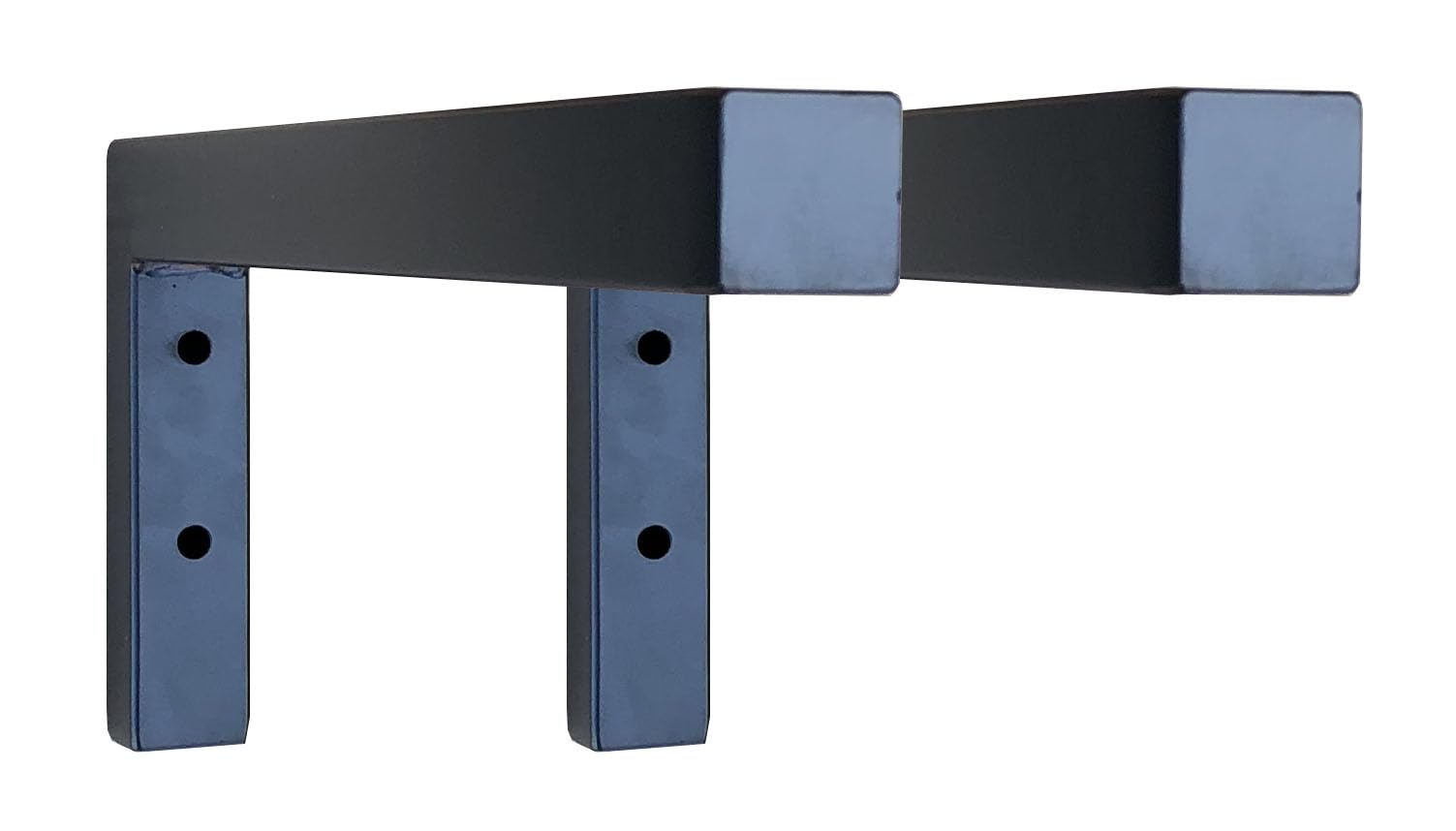 Waschtischkonsole Wandkonsole Stahl schwarz L-Form 2 Stück (450x150mm)