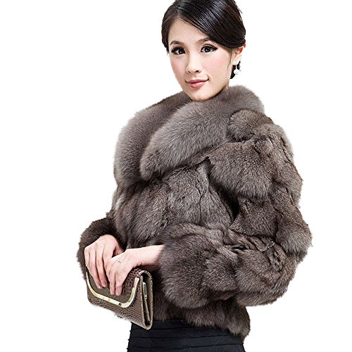 Fur Story Women's Genuine Fox Fur Coat Thick Warm Fur Jacket Winter coat2
