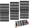 Outdoor Bazaar 3-Pack Adjustable Cooking Grates – 8" Wide Universal Replacement Grill Grid for BBQ Grills, Universal Cooking Grates for Gas Grills, Extends from 12" to 19" in Depth, Porcelain Steel