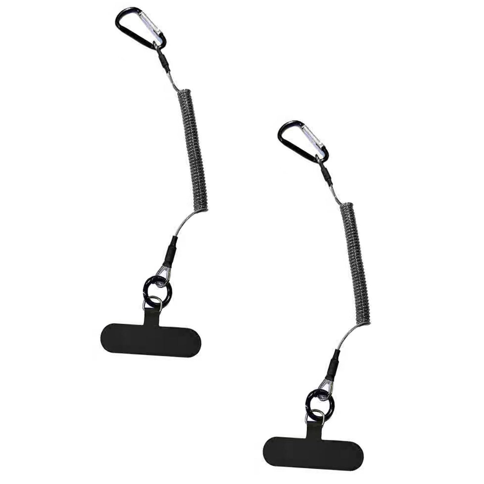 Woedpez 2 Pack Professional Retractable Phone Tethers Anti-Theft Holder With Locking Carabiner For Everyday Carry Lanyard Retractable Spring Line