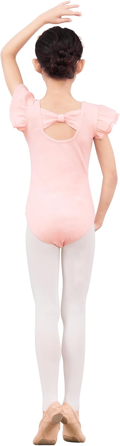 Dayrose Ballet Leotards for Girls, Flutter Sleeve Girls Dance Leotard with Bow Tie for Ballet, Gymnastics - Image 6