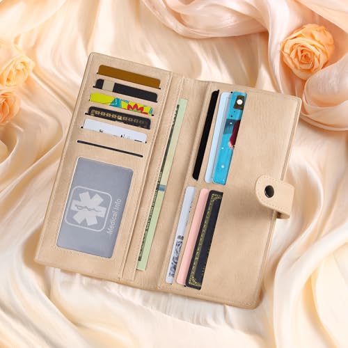 Custom Birth Flower Wallet for Women Personalized Purse with Name Floral Women's Wallet Leather Card Holder Gifts for Mom Grandma (Pink)4