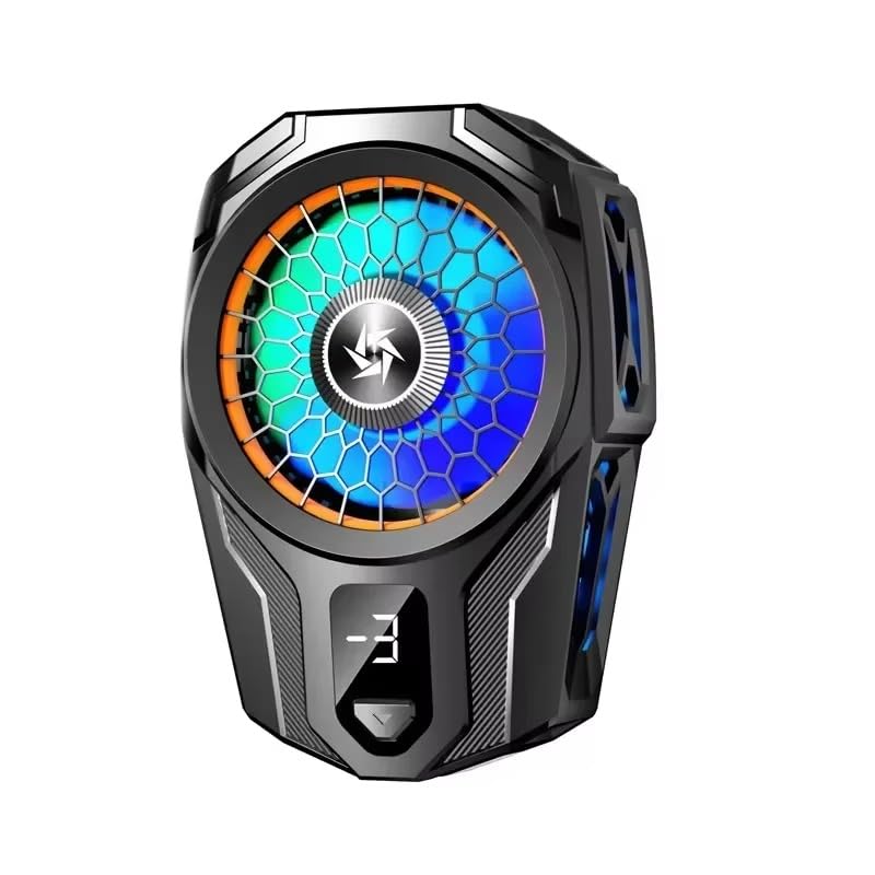 Image of BKN SL-16 Fast Cooling Mobile AC Fan Radiator | Fast Mobile Cooler for Gaming With USB Powered Smartphone Fan Cooling Radiator Game Cooler -3 degree 2 Gear for Phone Gaming, Live Streaming