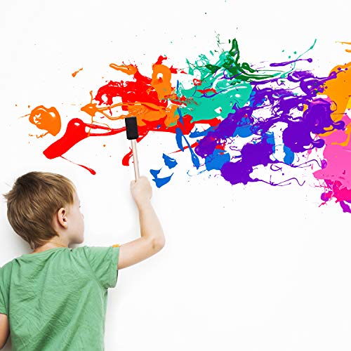 Uratot 120 Pack Foam Brush Foam Paint Brush Foam Sponge Brush, 1 Inch Paint Brush With Wood Handles, Great For Acrylics, Stains, Varnishes, Crafts, Art #TOP6