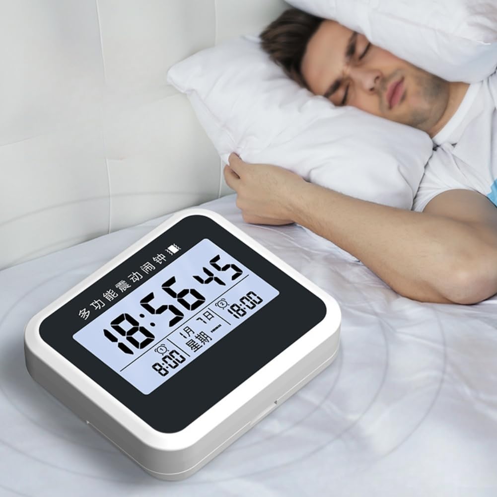 Budzik wibracyjny z wyświetlaczem LCD 110 dB Dual Alarm