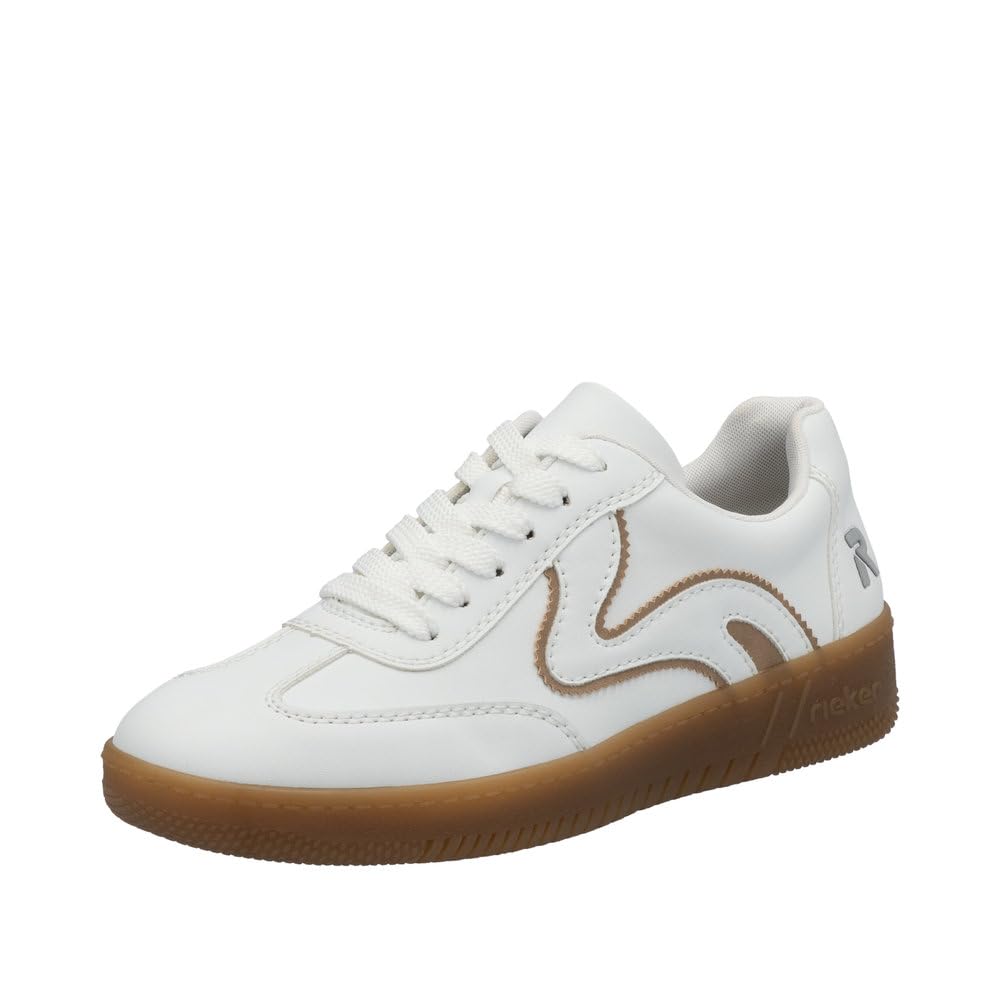 Rieker Low Trainers, White, White 81, 43 EU
