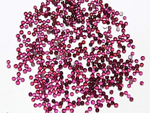 50 piece natural rhodolite garnet 3 mm round cabochon loose gemstones calibrated