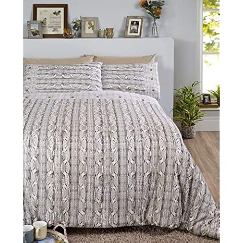 Rapport Home Arran Brushed Cotton Duvet Set Cover