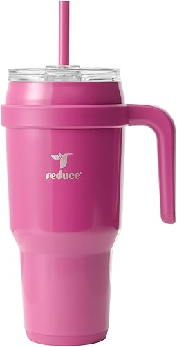 REDUCE Cold1 - Vaso de 40 onzas con asa, botella de agua de acero inoxidable aislada al vacío para el hogar, la oficina o el automóvil, taza