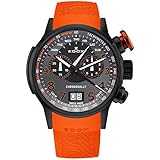  Edox Chronorally Herren-Armbanduhr 48mm Armband Leder Marine Gehäuse Titan Batterie 38001 TINNO3 NO3