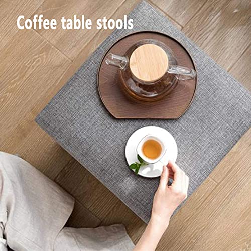 Repose-pieds pliant cube avec boîte de rangement en lin et tabouret siège gain de place - 5
