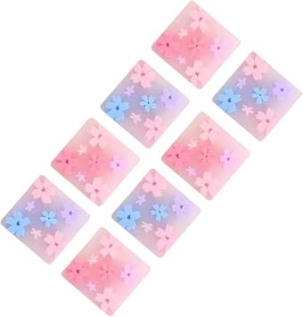 GZBABY Cherry Blossom Patternt Erasers 8 Pcs, Cute Cartoon Eraser, Stylish and Durable Cube