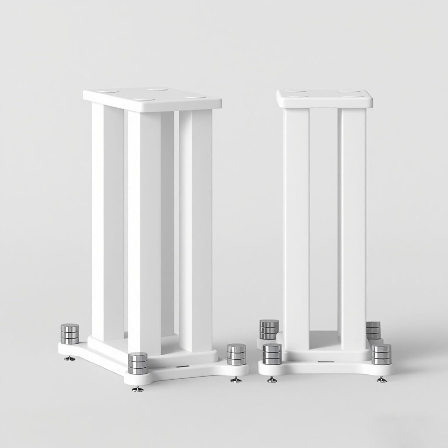 A Pair of Speaker Stands, Heavy Duty Speaker Stand Holds Bookshelf/Satellite/Large Speaker, Vibration-Absorbing MDF Design, 1.96×1.96in Metal Column Support,Holds 88lbs Speaker(19.6in) (23.6in)