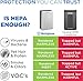 Westinghouse 1702 HEPA Air Purifier with Patented Medical Grade NCCO Technology for Home, Eliminates & Kills Bacteria and Viruses, Filters Dust, Pet Dander, Odor, Allergies, Smoke – Ideal for Large to X-Large Rooms, Office, Kitchen, Bedroom