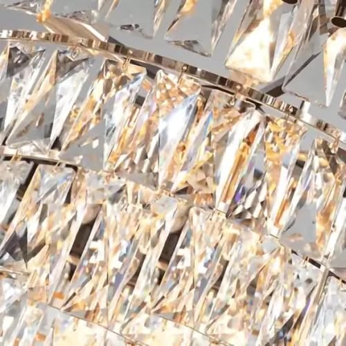 Image of SUANI Black Golden Italian K9 Crystal Ceiling Fixture Metal Chandelier | Jhoomar for Restaurant | Chandelier Home | Light Fixture, Black Gold, Round (600) mm