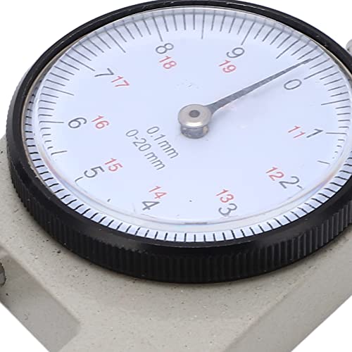 Calibrador de espesores con dial, graduación de 0,1 mm, yector plano, lectura en milímetros, portátil, para joyería, cuero, cartón y papel (cabeza plana, rango 0-20 mm) miniatura 6