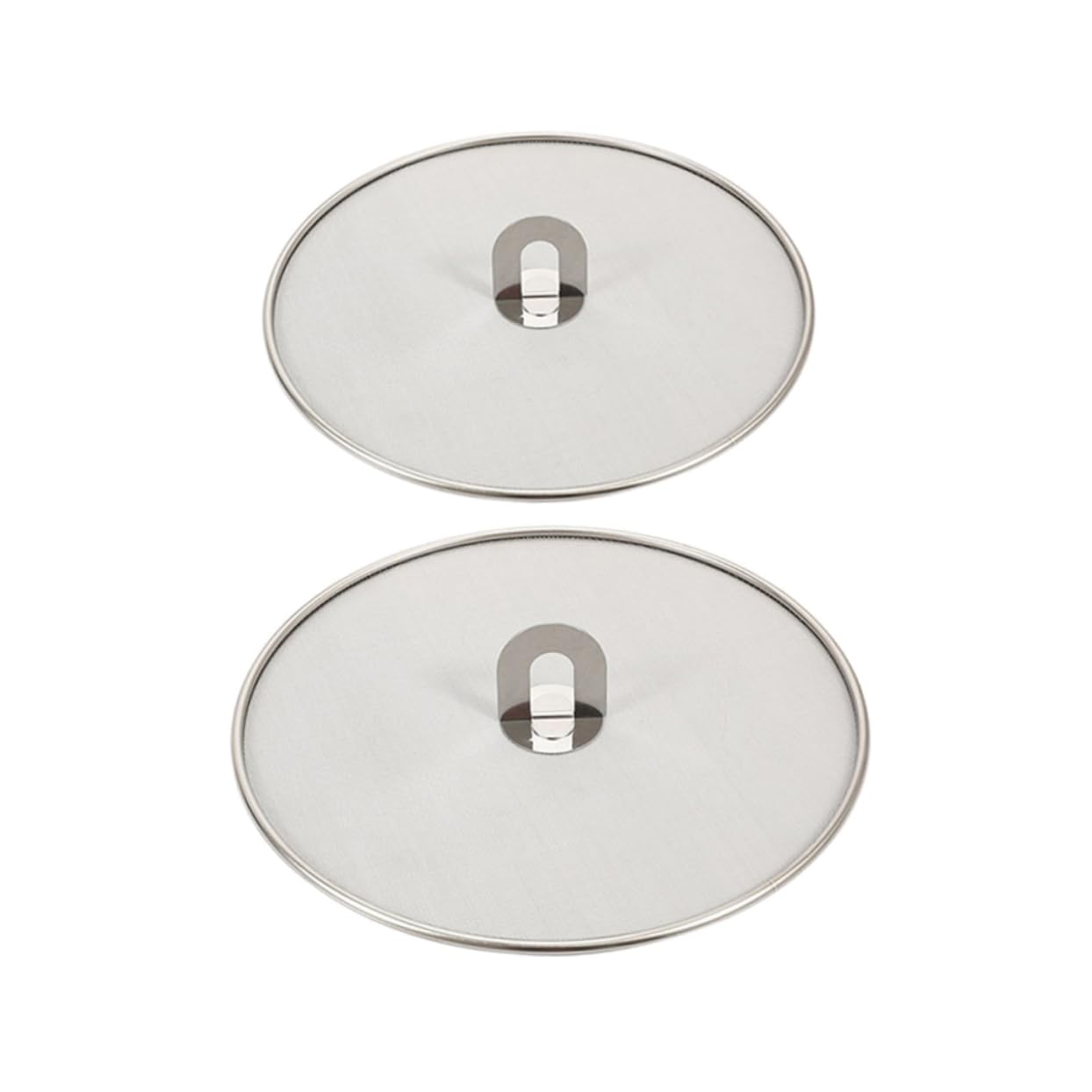 SOLUSTRE 2 Pcs Mesh Splatter Pot Cover Stainless Steel Lid for Frying Knob Kitchen Essential Convenient Storage