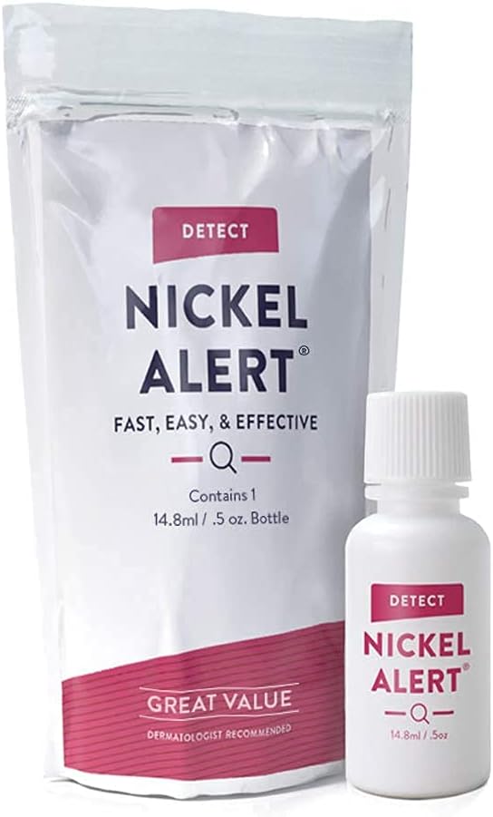 Nickel Alert Single Bottle - Perform 200+ At-Home DMG Spot Tests for Nickel in Metal (Jewelry, Watches, Buttons, Buckles) - Jewelry Test Kit for Nickel Allergy Protection