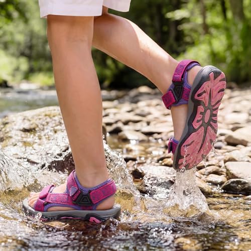 Image of DREAM PAIRS Boys Girls Sandals Kids Adventurous Light-Weight Adjustable Straps Summer Water Shoes (Toddler /Little Kid /Big Kid)