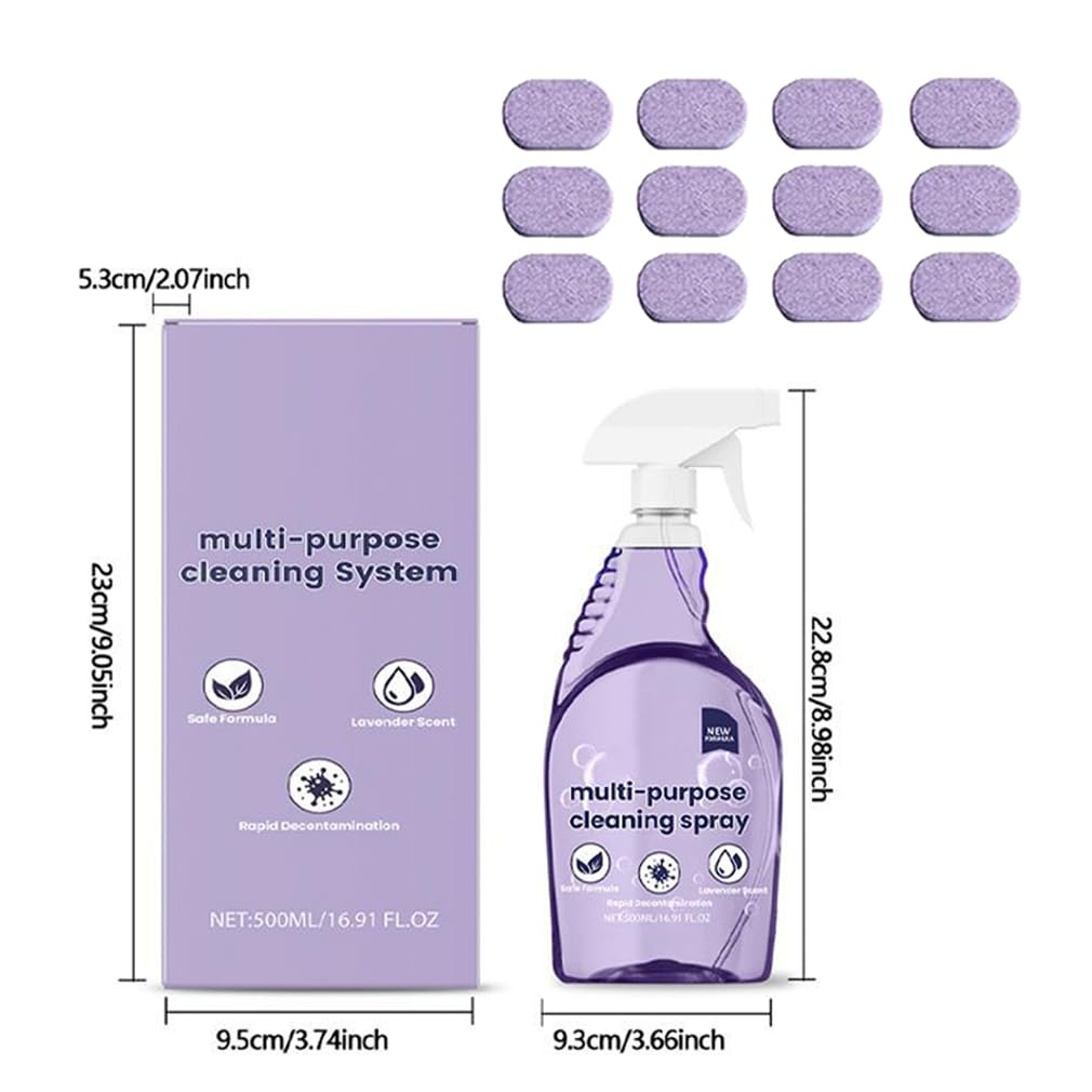 Dr Clean Spray Cleaner For Ovens with Concentrated Cleaning Tablets, Multipurpose Cleaner Easy Cleaning Of Grease and Stains On The Kitchen Hob and Cooker, for Kitchen, Bathroom (1PC)