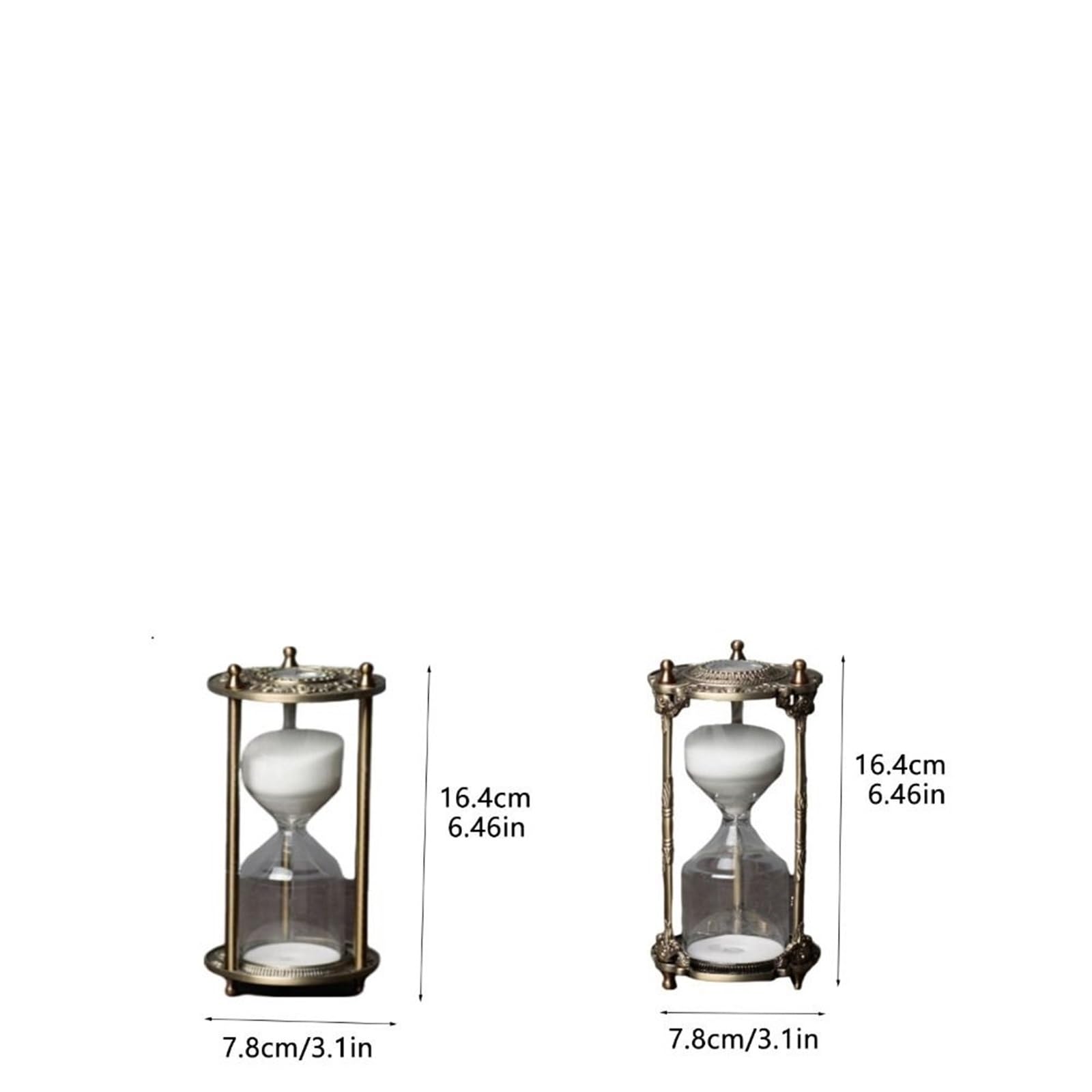 Temporizador de Reloj de Arena en Relieve Artesanal de 2 Piezas para Decoración
