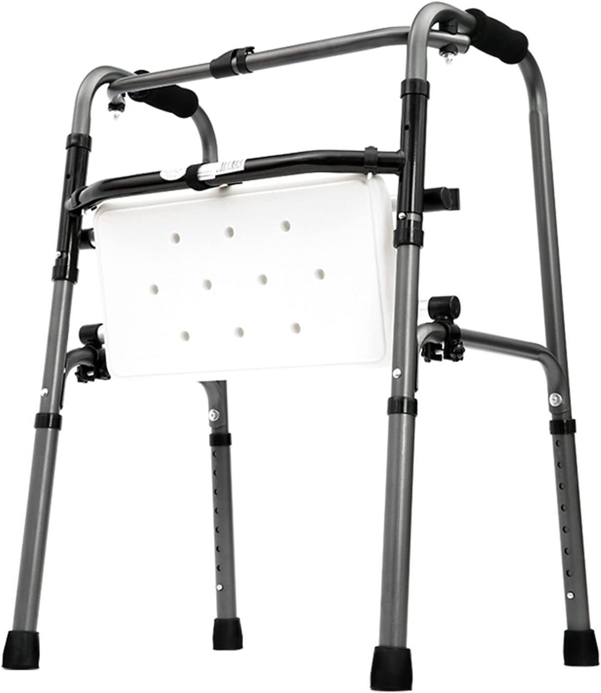 高齢者向けのpuシートプレートウォーキングフレームを備えた歩行器歩行器折りたたみ式シャワーチェア高齢者のリハビリテーションのための高さ調節可能な移動補助器具 即納 高齢者向けのpuシートプレートウォーキングフレームを備えた歩行器歩行器折りたたみ式シャワーチェア高齢者のリハビリテーションのための高さ調節可能な移動補助器具 即納