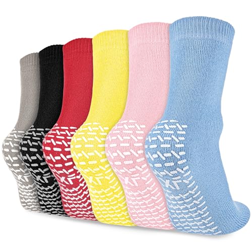 2XL Slip Stop Slipper Socks Non Slip Gripper Socks Fall Prevention Large Hospital Socks with Grip for Men Women
