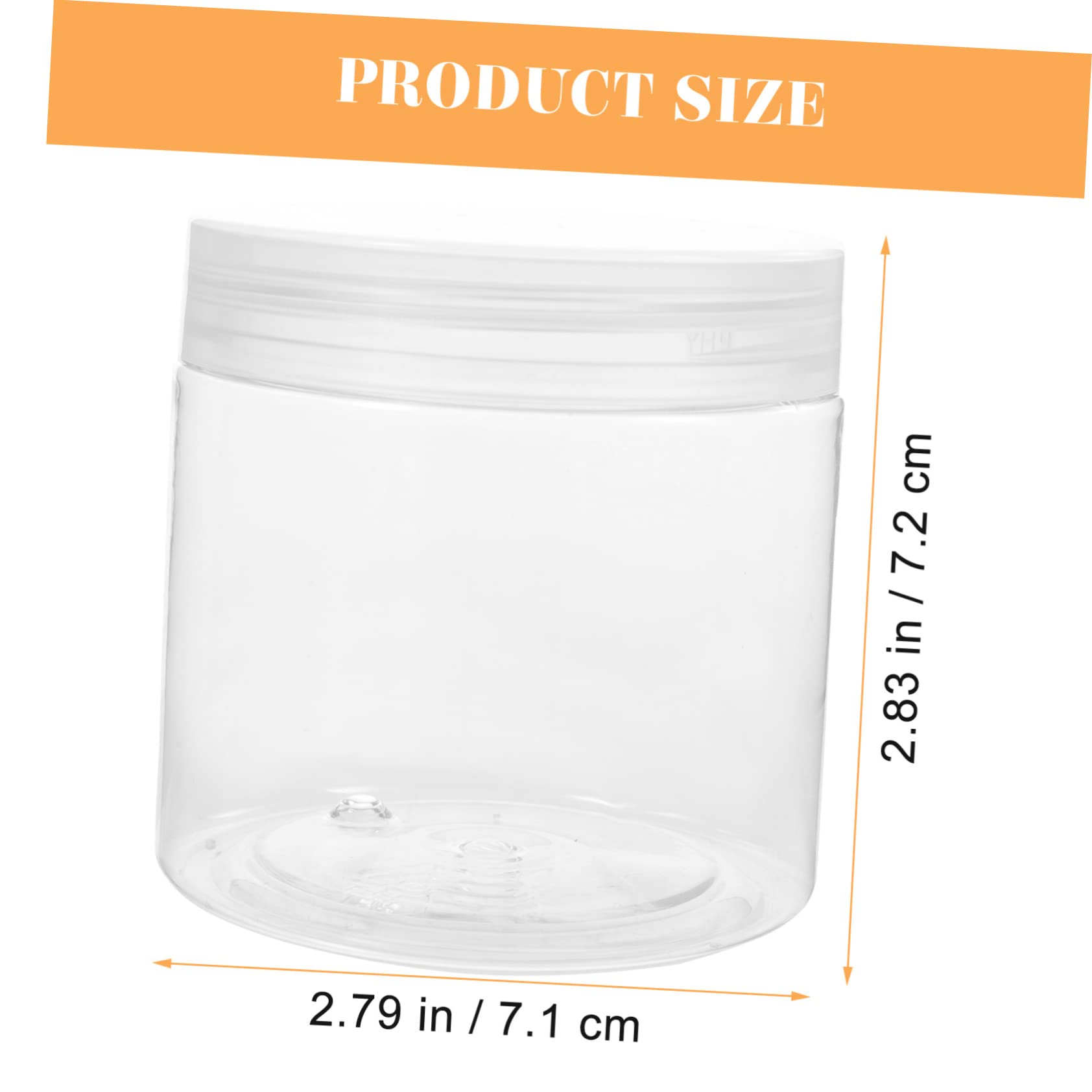 BRIGHTFUFU Cylinder Pet Jar Sealing Lid 200ml Storage Boxes for Food Tea Candy Small Containers Lids