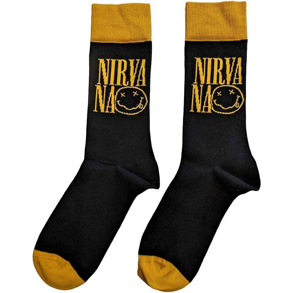 Nirvana - Ankle Socks - Logo Stacked - Black - One Size