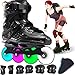 ZCPDP Patines de Linea con Profesional Carbon Fiber Rollerblade para NIÑOS Patines en línea con Luces Jouvenes yAdolescentes Mujer y Hombre Deportes al Aire Libre Fitness 35-44