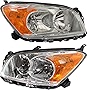 Evan-Fischer Headlight Set Compatible with 2009-2012 Toyota RAV4 Left Driver and Right Passenger Side Halogen With bulb(s)