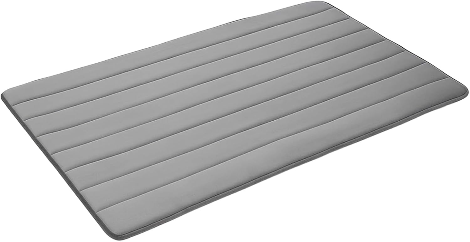 Generisch Szara mata dla psów 76 x 49 cm flanelowa mata dla psów o grubości 2 cm wygodna nadaje się do prania płaska do boksu dla psów dla zwierząt domowych do 18 kg