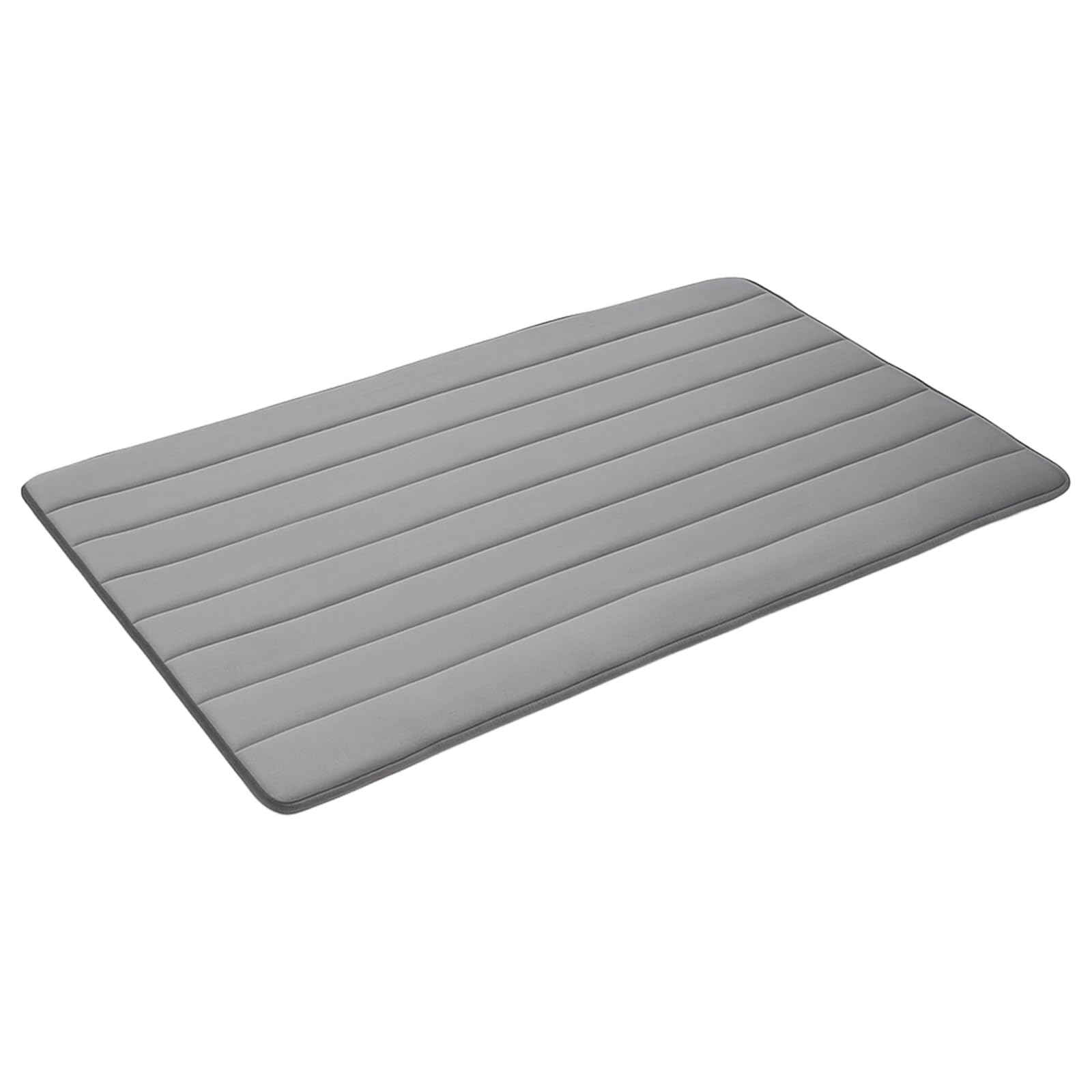 Tapis de cage pour chien gris 76x49 cm matelas lavable en flanelle