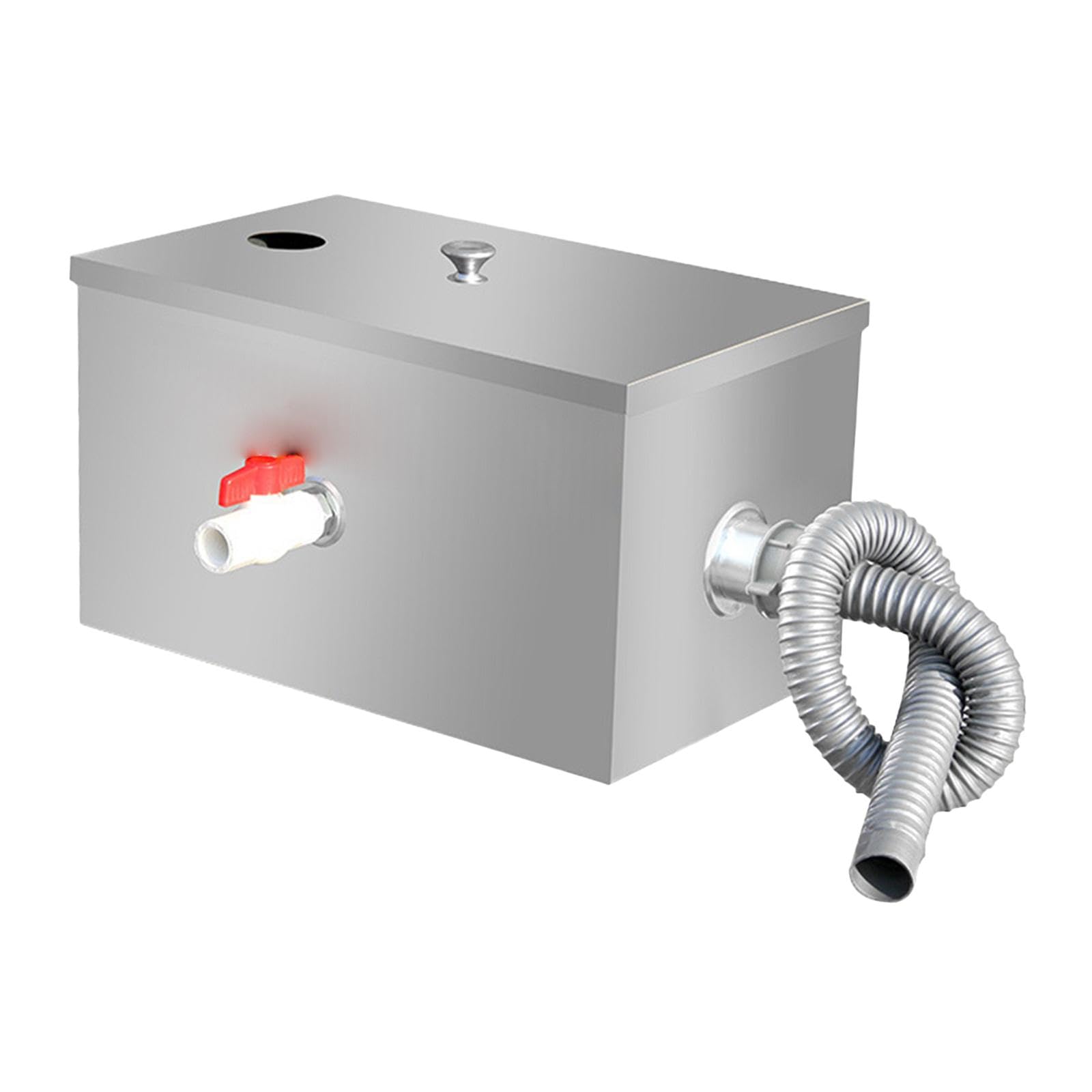 Stainless Steel Grease Trap Waste Water Oil Water Separator for Kitchen Cafe 40x25x25cm-picture-17