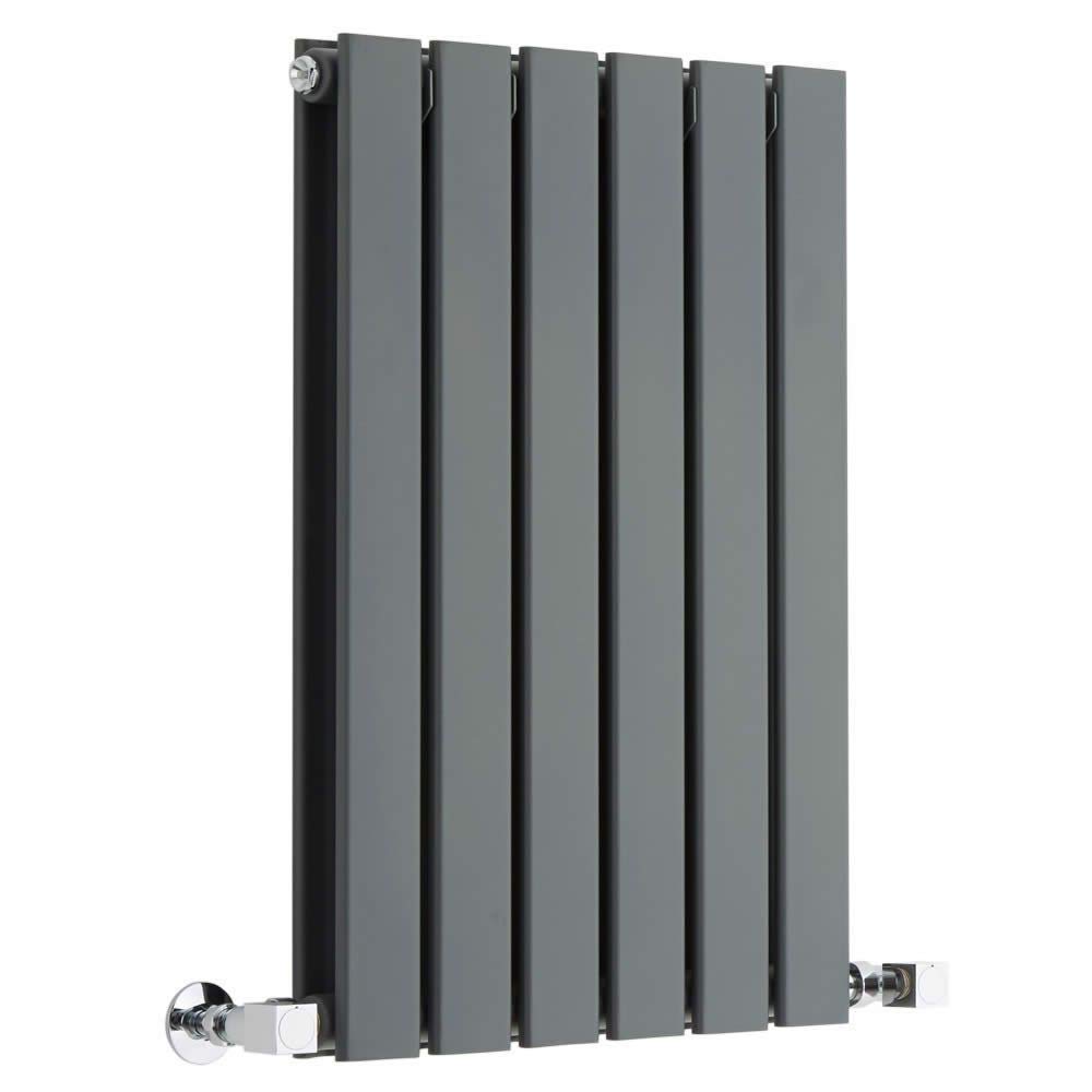 Milano Anthracite Alpha Horizontal Double Flat Panel Radiator - 635Mm X 420Mm
