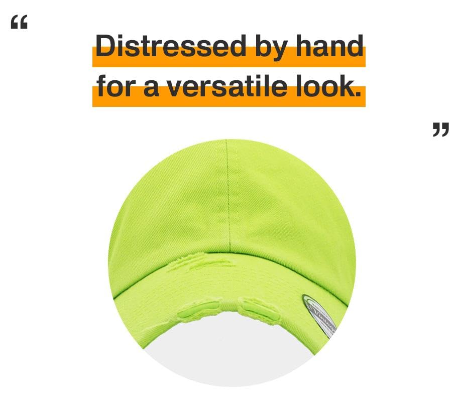 Image of KBETHOS Vintage Washed Distressed Cotton Dad Hat Baseball Cap Adjustable Polo Trucker Unisex Style Headwear