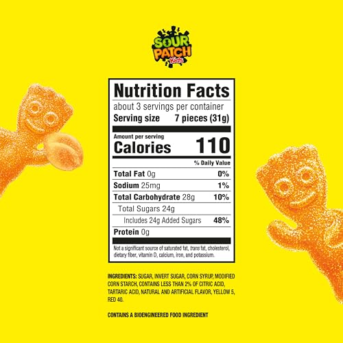 SOUR PATCH KIDS Peach Soft & Chewy Gummy Candy, Bulk Candy, 12 Bags - image 2