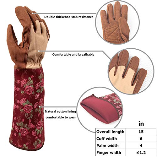 Treedeng Rose Gloves Thorn Proof With Forearm Protection For Women Gardening Gloves #TOP1
