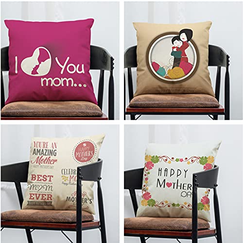 JgZATOA Letras De Flores Fundas De Cojines Fundas De Almohada Cuadradas Cover