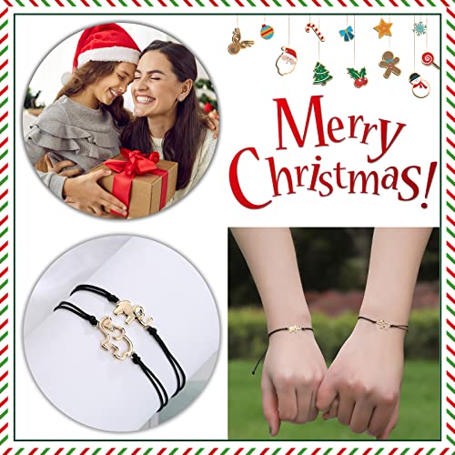 Ascona Mother Daughter Bracelets Set for 2/3, Mom Daughter Elephant Matching Bracelet Mothers Day Gift2