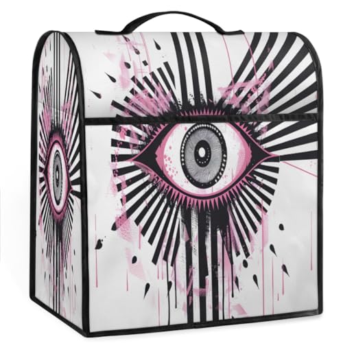 Coffee Maker Cover Abstract Eye Kitchen Appliance Covers Small Appliance Covers Blender Cover Juicer Cover Dust Covers for Kitchen Appliances with Top Handle and Pockets,Washable,B120