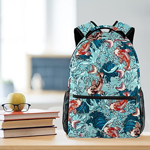Mochila de olas japonesas y carpas con diseño resistente de gran capacidad 6