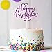 Boao 40 Pieces Birthday Cake Toppers 5.3 x 3.94 in Happy Glitter Birthday Cupcake Topper Cake Party Supplies Decorations for Children or Adults, 8 Colors