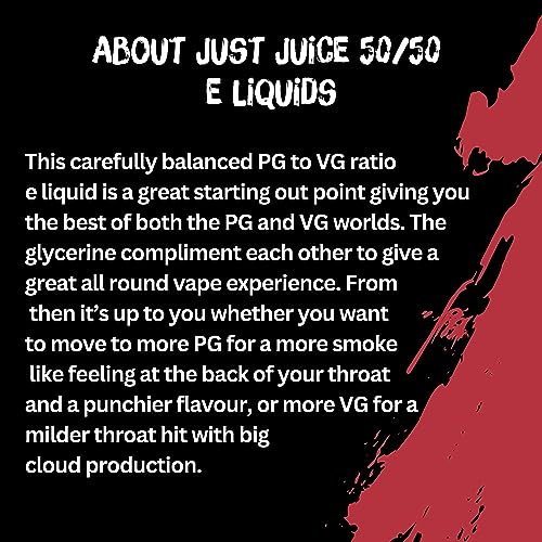 Just Juice Superior E-Liquids Vape Liquid with No Nicotine - Banana & Mango Flavour - 10ml Bottle, 50/50 0mg e-Liquid, Nic Free eliquid with Menthol Flavours